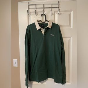 Vans Rugby Collegiate Shirt Men’s S - Green and Collared